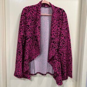 Pink Leopard Cardigan 2X